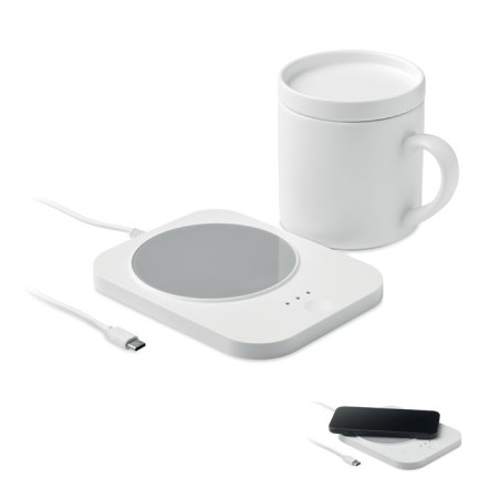 Chargeur sans fil chauffe tasse et mug en céramique 250 ml 