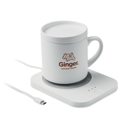 Chargeur sans fil chauffe tasse et mug en céramique 250 ml 