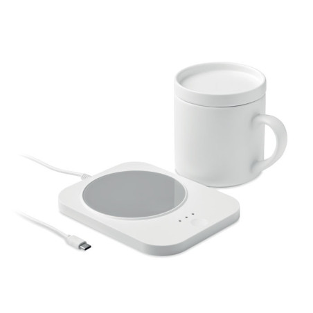 Chargeur sans fil chauffe tasse et mug en céramique 250 ml 