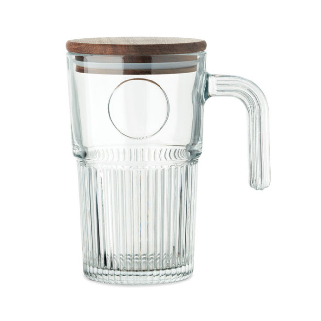 Grand mug en verre personnalisé Vitrio Jar 450 ml 