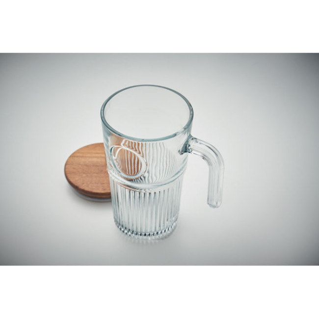 Grand mug en verre personnalisé Vitrio Jar 450 ml 