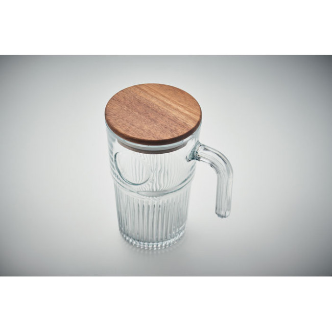 Grand mug en verre personnalisé Vitrio Jar 450 ml 