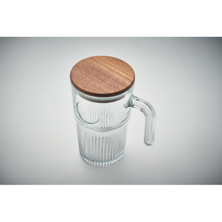 Grand mug en verre personnalisé Vitrio Jar 450 ml 