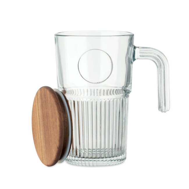 Grand mug en verre personnalisé Vitrio Jar 450 ml 