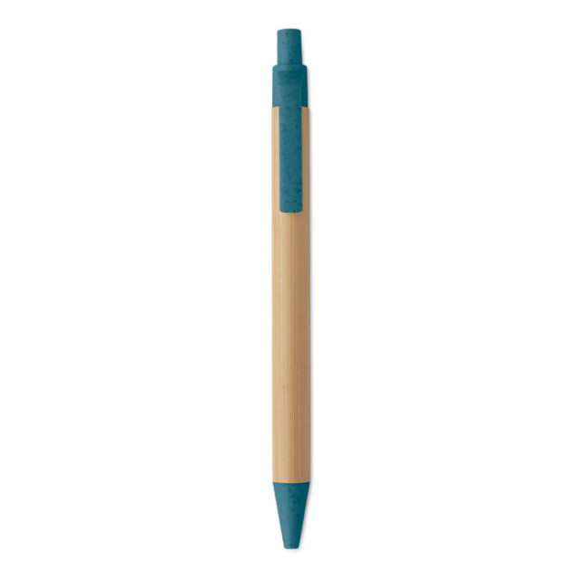 Stylo bille publicitaire en bambou Itea Colour 