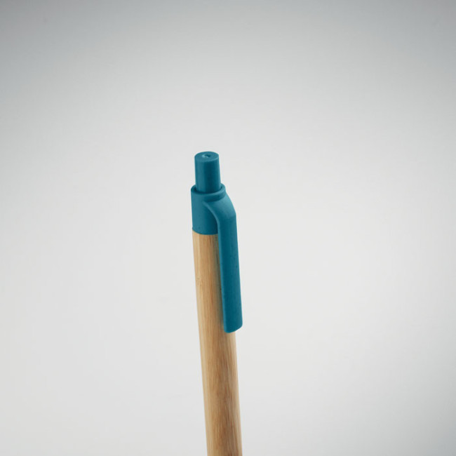 Stylo bille publicitaire en bambou Itea Colour 