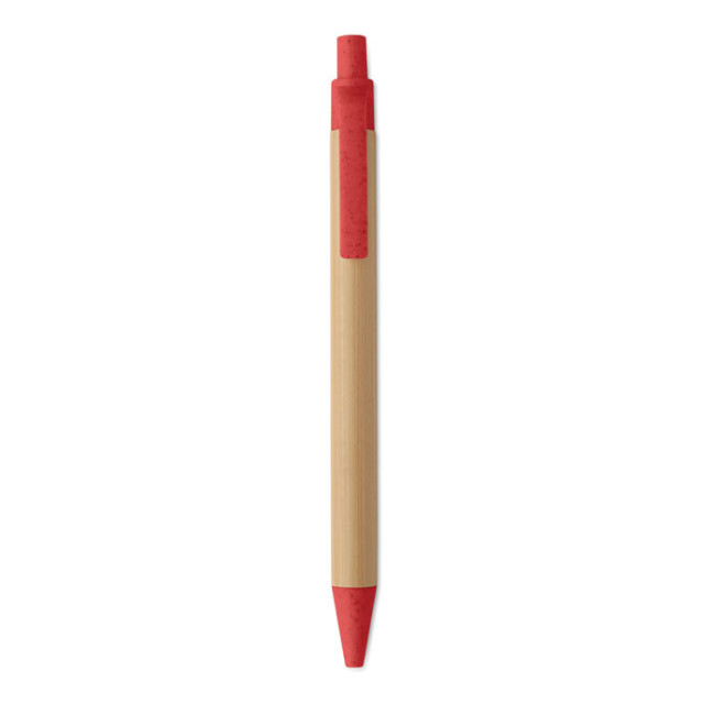 Stylo bille publicitaire en bambou Itea Colour 