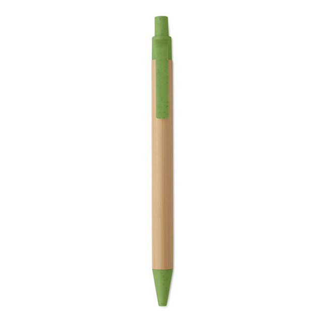Stylo bille publicitaire en bambou Itea Colour 