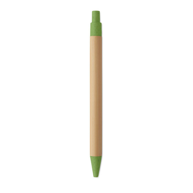 Stylo bille publicitaire en bambou Itea Colour 
