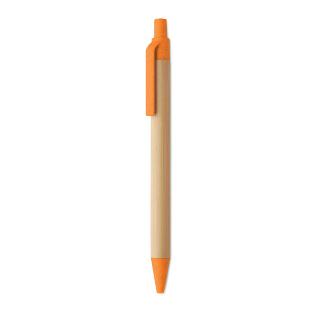 Stylo bille publicitaire en bambou Itea Colour 