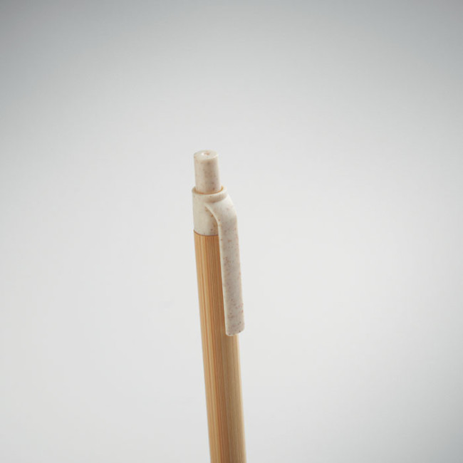 Stylo bille publicitaire en bambou Itea Colour 