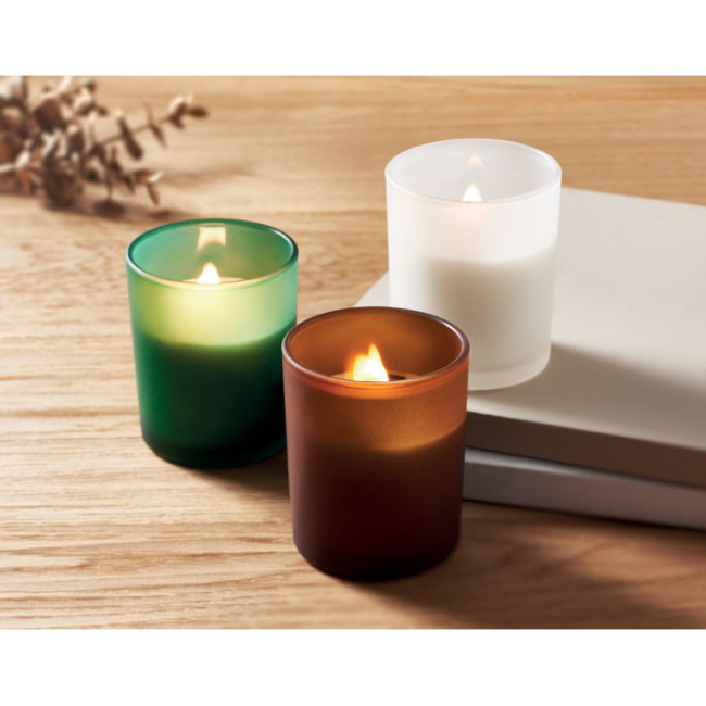 Bougie personnalisée en cire végétale Kivas Wood 