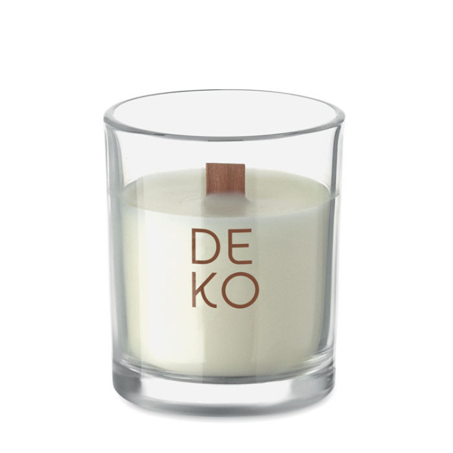 Bougie personnalisée en cire végétale Kivas Wood 