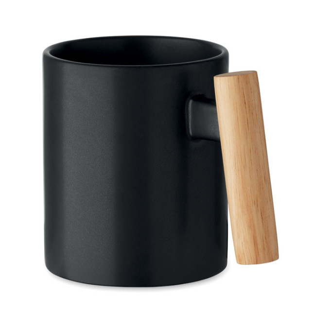 Mug personnalisable en céramique et bois Crenate 320 ml 