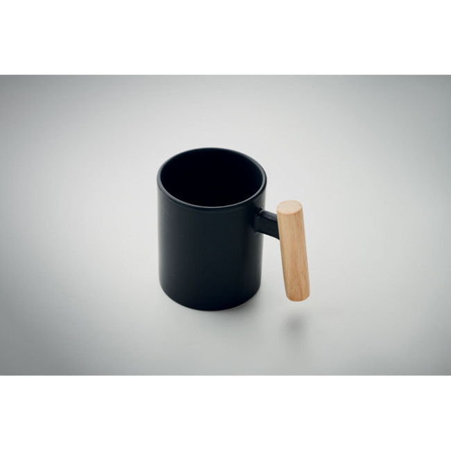 Mug personnalisable en céramique et bois Crenate 320 ml 