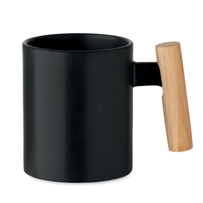 Mug personnalisable en céramique et bois Crenate 320 ml 