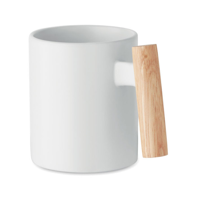 Mug personnalisable en céramique et bois Crenate 320 ml 