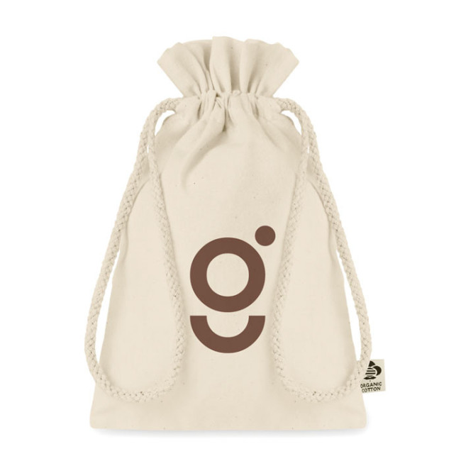 Sac cadeau à cordon en coton bio Amber S 