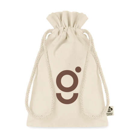 Sac cadeau à cordon en coton bio Amber S 
