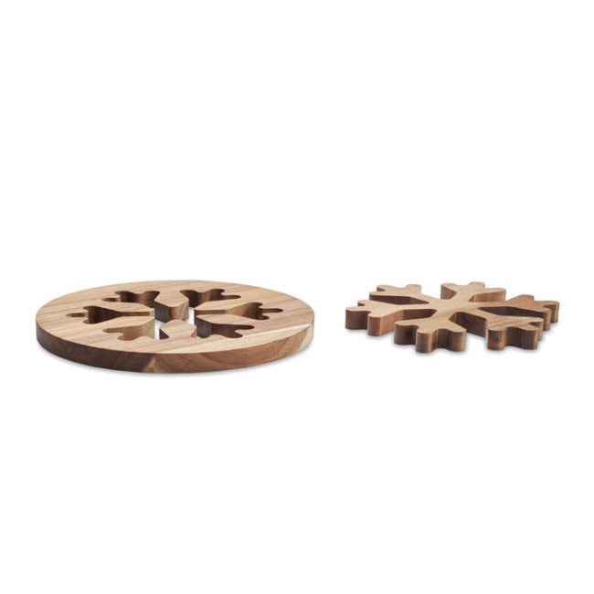 Dessous de plat personnalisés en bois d'acacia Scaglia 