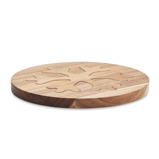 Dessous de plat personnalisés en bois d'acacia Scaglia 