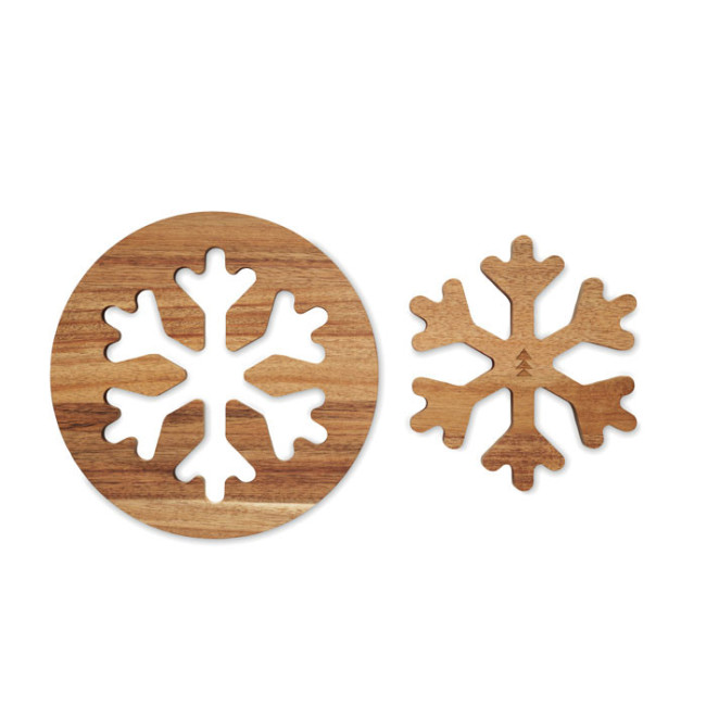 Dessous de plat personnalisés en bois d'acacia Scaglia 