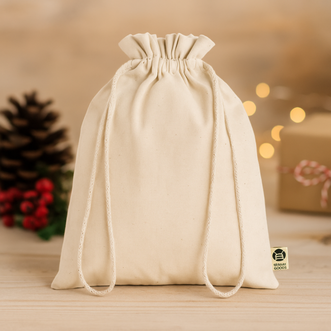 Sac cadeau personnalisé en coton bio Amber M 