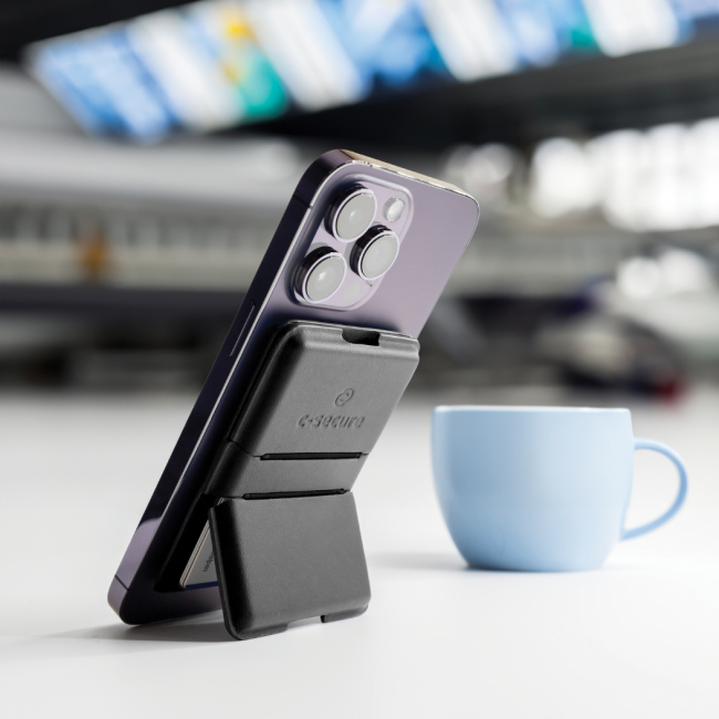 Porte-cartes magnétique pour téléphone MagSafe C-Secure 