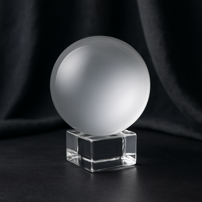 Trophée personnalisé en verre rond Glassward 