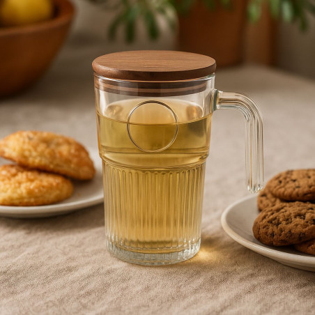 Grand mug en verre personnalisé Vitrio Jar 450 ml 