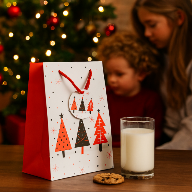 Sac cadeau de Noël publicitaire Bossa Small 