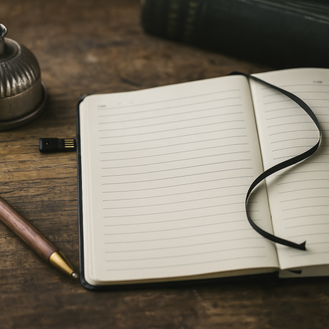 Carnet A5 personnalisable avec clé USB USBNOTE 