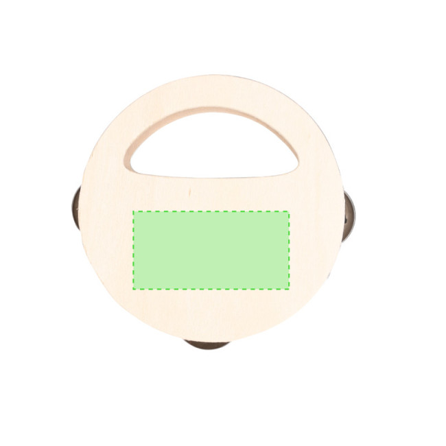 Tambourin personnalisé en bois Andex 