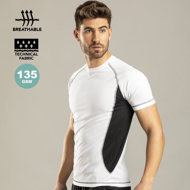 T-shirt running publicitaire homme bicolore 