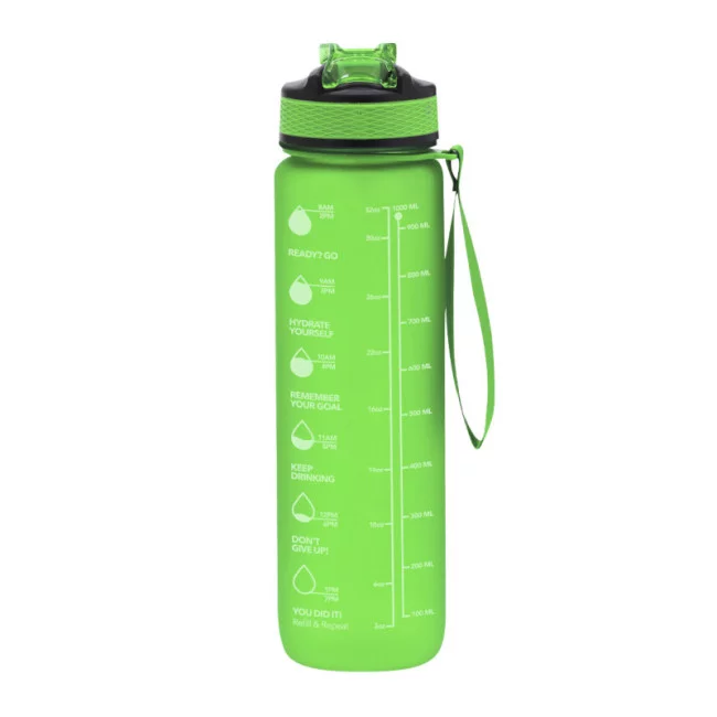 Bouteille publicitaire en PETG graduée Ridof 1 L 