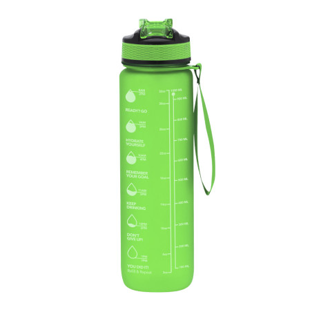 Bouteille publicitaire en PETG graduée Ridof 1 L 