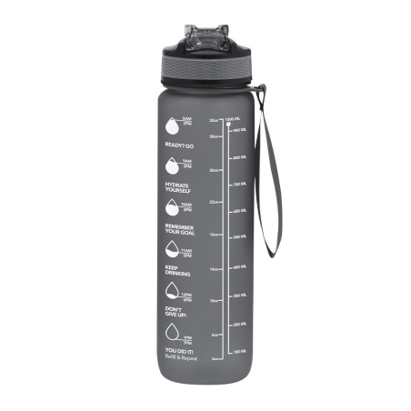 Bouteille publicitaire en PETG graduée Ridof 1 L 