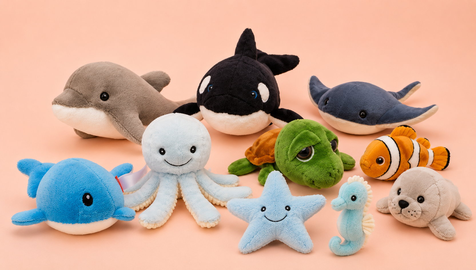 Peluches Animaux Marins Publicitaires